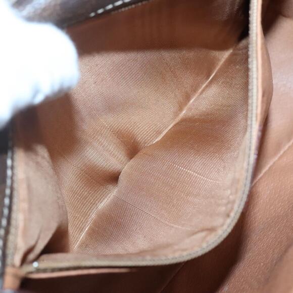 CELINE Macadam Canvas Shoulder Bag Pvc Leather Brown Gold - Picture 12 of 12